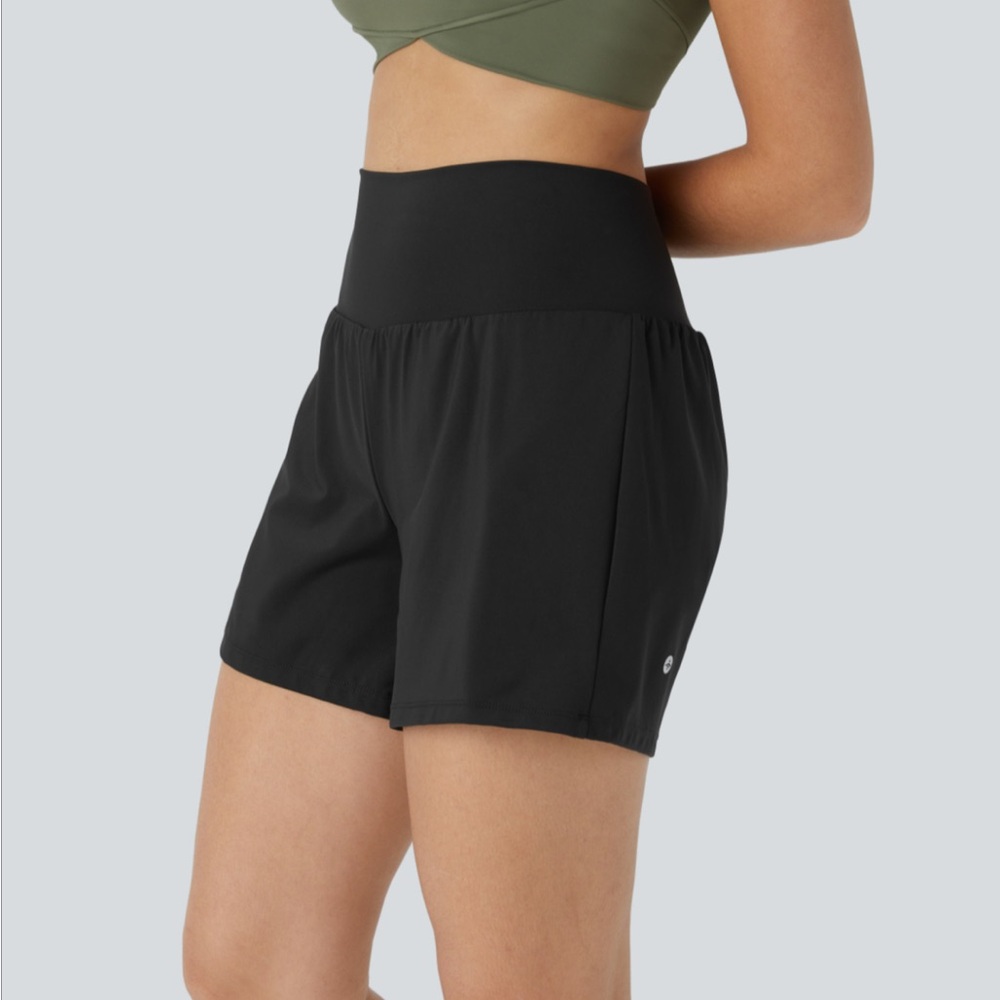 HALARA Women's Super High Waist Pocket 2-in-1 Yoga Shorts 5”